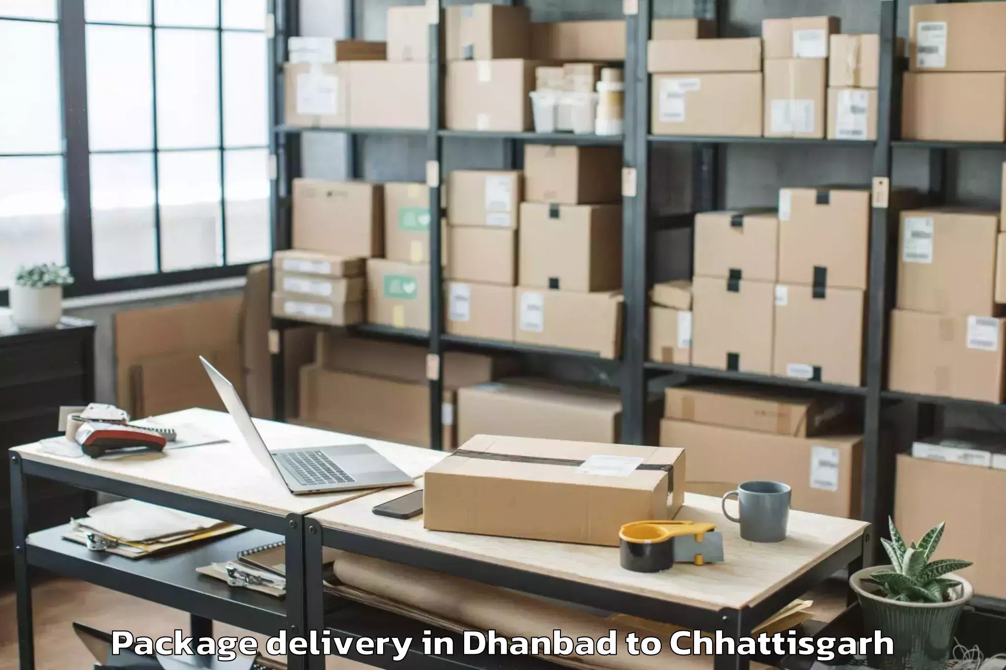 Book Your Dhanbad to Pandariya Package Delivery Today